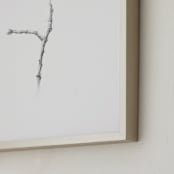 "Twig- Solitude 02" - Art Print in Light Grey by jinseikou - Frame Close-up