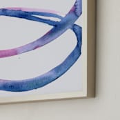 "Twilight Rings" - Art Print in Indigo Blue by Mary Gaspar - Frame Close-up