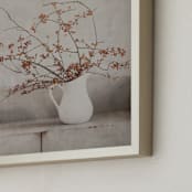 "Vintage Sweet Winterberries" - Art Print in Pop of Red by Dawn Gagye - Frame Close-up