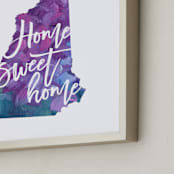 "New Hampshire (Purple Lilac)" - Art Print in Lilac by Holly Whitcomb - Frame Close-up