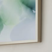 "Fading Petals" - Art Print in Greenish Blue by Karen Kardatzke - Frame Close-up