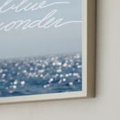 "Wild Bleu Yonder" - Art Print in White by Carole Crohan - CaroleeXpressions - Frame Close-up