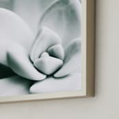 "Mint Succulent" - Art Print in Gray Mint by Karen Kardatzke - Frame Close-up