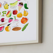"ABCs Food" - Art Print in foodie by Stick and Petal - Frame Close-up
