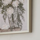 "Farmhouse Floral" - Art Print in Leaf Green by Corrina Reid - Frame Close-up