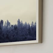 "Treeline 2, Coastal fog" - Art Print in Yellow Straw by Jacquelyn Sloane Siklos - Frame Close-up