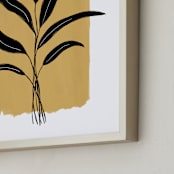 "Botanical Study" - Art Print in Mustard by Johanna Phillips Huuva - Frame Close-up