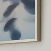 "Flora Obscura 2" - Art Print in Dusty Blue by Karen Kardatzke - Frame Close-up
