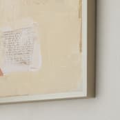 "shrewdly" - Art Print in beige by Kamala Nahas - Frame Close-up