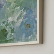 "Sea Foam Drift" - Art Print in Blue Sage by Camille Pietrow - Frame Close-up