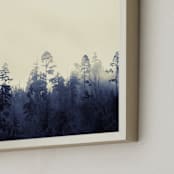 "Treeline 3, Coastal Fog" - Art Print in Yellow Straw by Jacquelyn Sloane Siklos - Frame Close-up
