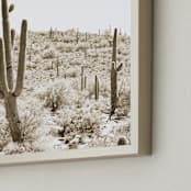 "Desert Cacti II" - Art Print in Gold Dust by Lisa Assenmacher - Frame Close-up