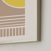 "Kirigami 8 (Tan)" - Art Print in Tan by Yohaku Oshima - Frame Close-up