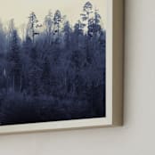 "Treeline 1, Coastal Fog" - Art Print in Pale Straw by Jacquelyn Sloane Siklos - Frame Close-up