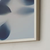 "Flora Obscura" - Art Print in Dusty Blue by Karen Kardatzke - Frame Close-up