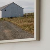 "tomales barn no.1" - Art Print in coastal gold by Crystal Lynn Collins - Frame Close-up