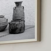 "Pottery No.2 b+w" - Art Print in black + white by Crystal Lynn Collins - Frame Close-up