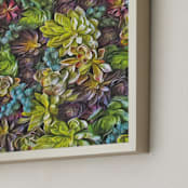 "Desert Flora" - Art Print in Succulent Green by Mariecor Agravante - Frame Close-up