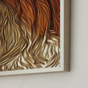 "Solar System Collection - Venus" - Art Print in Venusian Hot Yellow by Mariecor Agravante - Frame Close-up