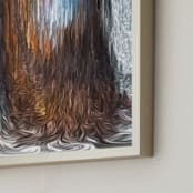 "Solar System Collection - Earth" - Art Print in Terran Blue by Mariecor Agravante - Frame Close-up