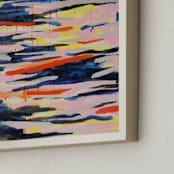 "Flux" - Art Print in Pale Pink by Kelly Johnston - Frame Close-up