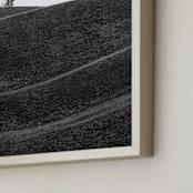 "Swooped I BW" - Art Print in coal by Kamala Nahas - Frame Close-up