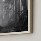 "Secret Forest No. 3" - Art Print in charcoal grey by Lynann Colligan - Frame Close-up