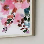 "Devoted Heart" - Art Print in Rosie Coral by Stephanie Ryan - Frame Close-up