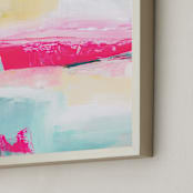 "Nothing Is Impossible" - Art Print in aqua blue by Karyn Denten - Frame Close-up