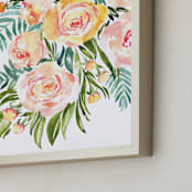 "Abigail watercolor bouquet" - Art Print in Rose gold by Rosana Laiz Blursbyai - Frame Close-up