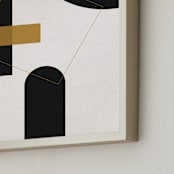 "Balance I" - Art Print in Dark Charcoal by Meral Badem - Frame Close-up