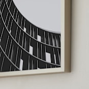 "Linjer 3" - Art Print in Shadow Gray by Kate Baird - Frame Close-up
