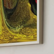 "Solar System Collection - Saturn" - Art Print in Saturn Ring Yellow by Mariecor Agravante - Frame Close-up