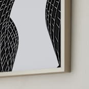 "Linjer 4" - Art Print in Shadow Gray by Kate Baird - Frame Close-up