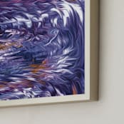"Solar System Collection - Neptune" - Art Print in Neptune Indigo by Mariecor Agravante - Frame Close-up