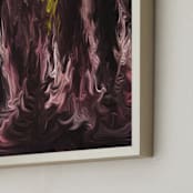 "Solar System Collection - Pluto" - Art Print in Planet Pluto Burgundy by Mariecor Agravante - Frame Close-up