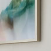 "Upward Motion" - Art Print in Teal by Karen Kardatzke - Frame Close-up