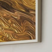 "Solar System Collection - Saturn's Titan" - Art Print in Saturn's Titan Yellow by Mariecor Agravante - Frame Close-up