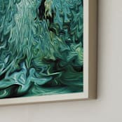 "Solar System Collection - Uranus" - Art Print in 7th Planet Blue-Green by Mariecor Agravante - Frame Close-up