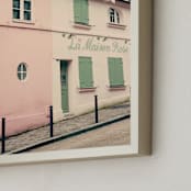 "La Maison Rose II" - Art Print in Pink by Caroline Mint - Frame Close-up