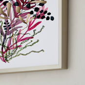 "I say hello" - Art Print in Burgundy by Aspa Gika - Frame Close-up