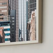 "Elements of City" - Art Print in Urban Chrome by Van Tsao - Frame Close-up