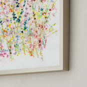 "Gathering Wildflowers" - Art Print in Goldenrod by Lindsay Megahed - Frame Close-up