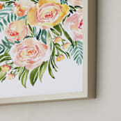 "Abigail watercolor bouquet" - Art Print in Rose gold by Rosana Laiz Blursbyai - Frame Close-up