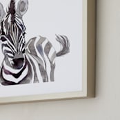 "Baby Animal Friends: Zebra" - Art Print in Zebra Black by Jieun K Rasband - Frame Close-up