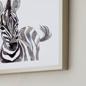 "Baby Animal Friends: Zebra" - Art Print in Zebra Black by Jieun K Rasband - Frame Close-up