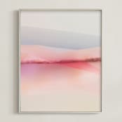 "Sailors Delight" - Art Print in Pink Skies by Karen Kardatzke - Framed