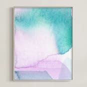 "Vitality" - Art Print in Cerulean by Artsy Canvas Girl Designs - Framed