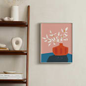 "Mid Century Vase" - Art Print in Bubble Gum by Morgan Kendall - In a Room