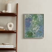 "Sea Foam Drift" - Art Print in Blue Sage by Camille Pietrow - In a Room